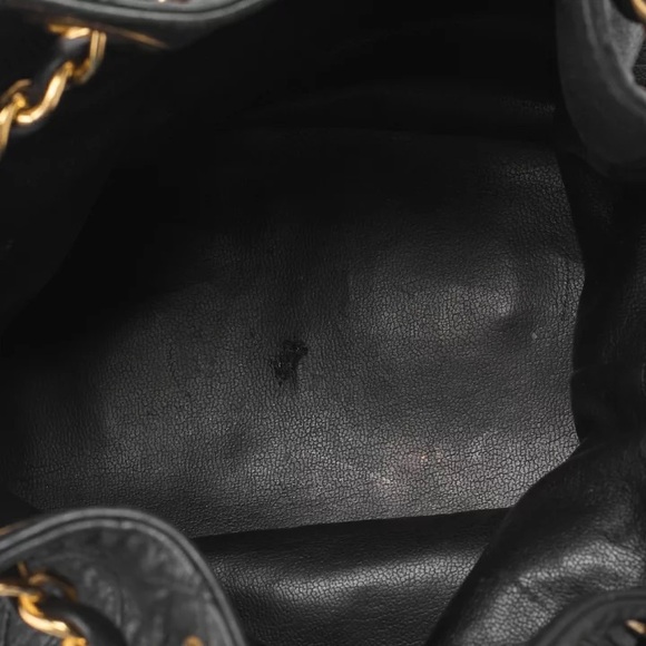 Authentic CHANEL wild stitch black bucket bag with removable pouch CC charm - Picture 5 of 11